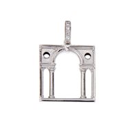 Pendentif Loving Palladio  3D in Or blanc Diamante 09B SERLIANA - 09B SERLIANA